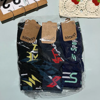 SOCKSY ถุงเท้าใส่ทำงาน ข้อกลาง คละลายโทนสีเข้ม ขนาด free size ใส่ได้ทั้งผู้หญิงและผู้ชาย