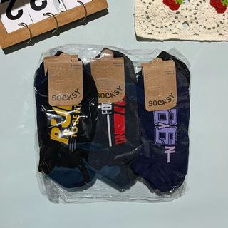 SOCKSY ถุงเท้าข้อสั้น คละลายสีเข้ม ใส่ทำงาน ขนาด free size ใส่ได้ทั้งผู้หญิงและผู้ชาย