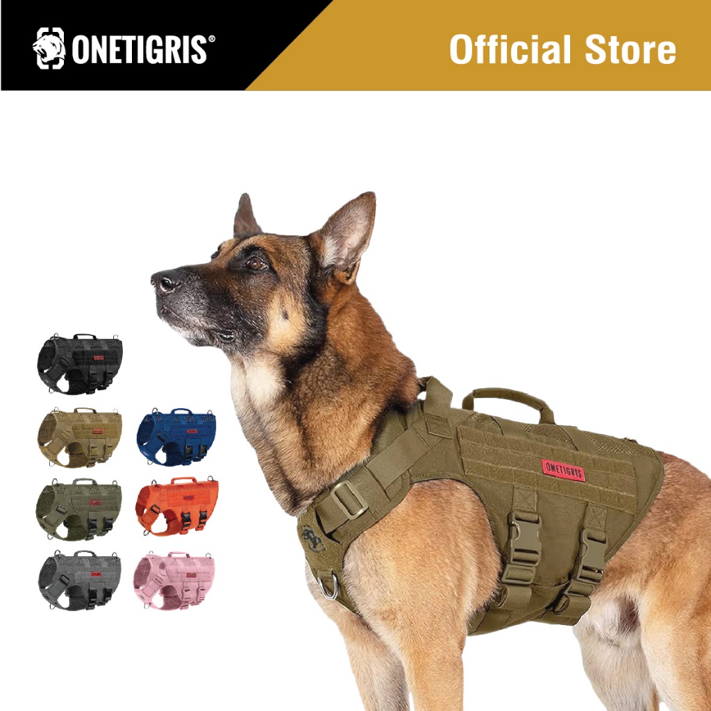 OneTigris เสื้อรัดอกสุนัข AIRE Mesh Dog Harness เสื้อกั๊กสุนัข ชุดฝึกสุนัข ชุดสุนัขทหาร สายรัดอกสุนัข สายจูงสุนัข