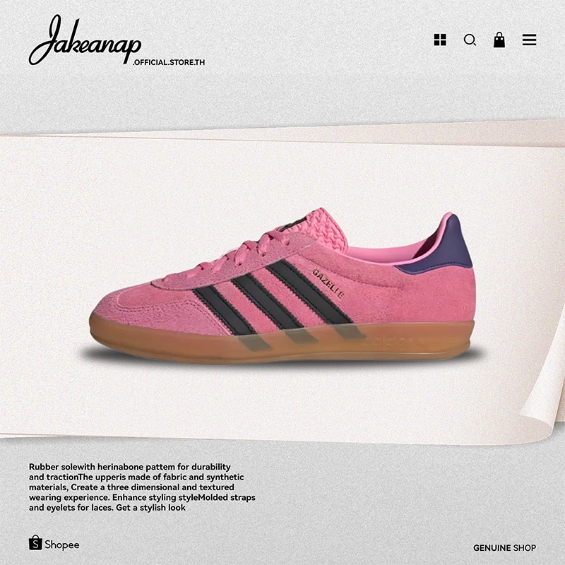 Adidas Originals Gazelle Indoor Bliss Pink Purple Women's IE7002 [ ของแท้100% ]