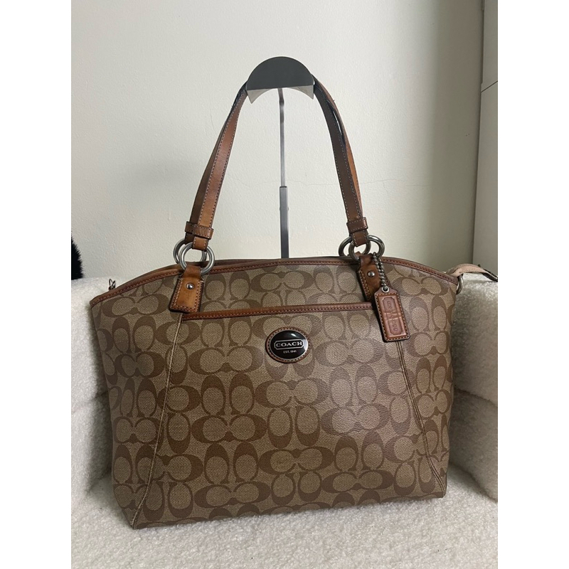 กระเป๋า Coach แท้ มือสอง shopping bag สภาพ75%