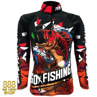 เสื้อตกปลา,ปั่นจักรยาน Set สี 6 Go Fishing มีให้เลือก 4 สี (สินค้าพร้อมจัดส่ง) ป้องกันแสง UV