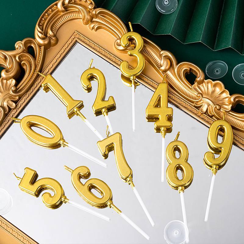 เทียนตัวเลขสีทอง #เทียนวันเกิด #เทียน