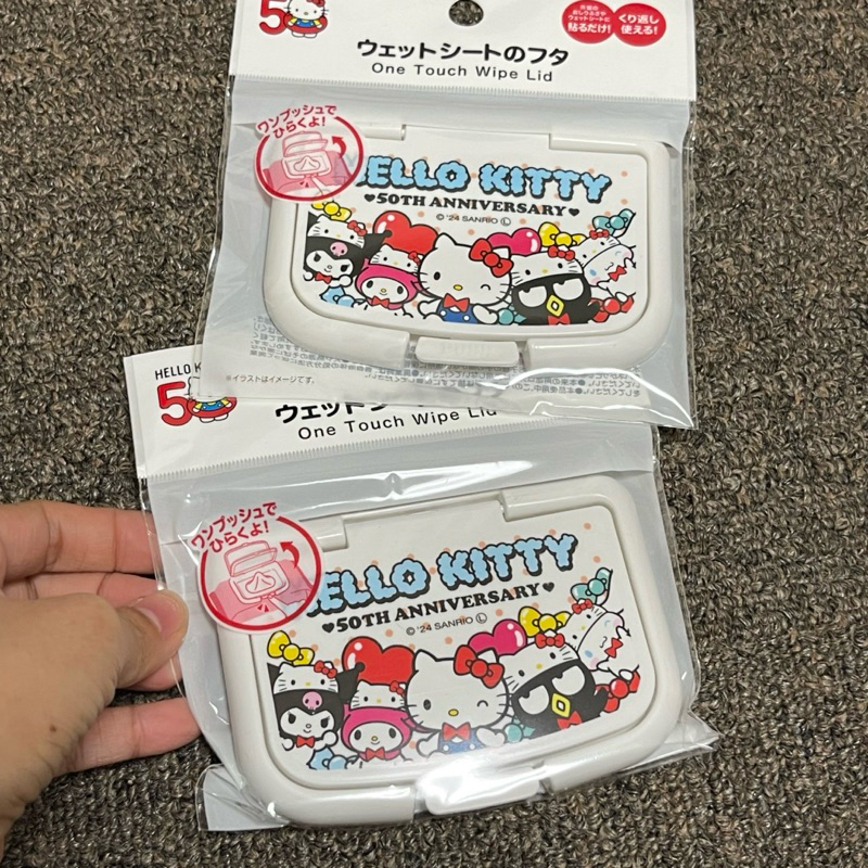 A15🇯🇵(มีหลายลาย) One Touch Wipe Lid ที่ปิด ฝาปิดทิชชู่เปียก ของแท้🇯🇵 คิตตี้50ปี ซานริโอ้ Barbapapa ของใช้ญี่ปุ่น