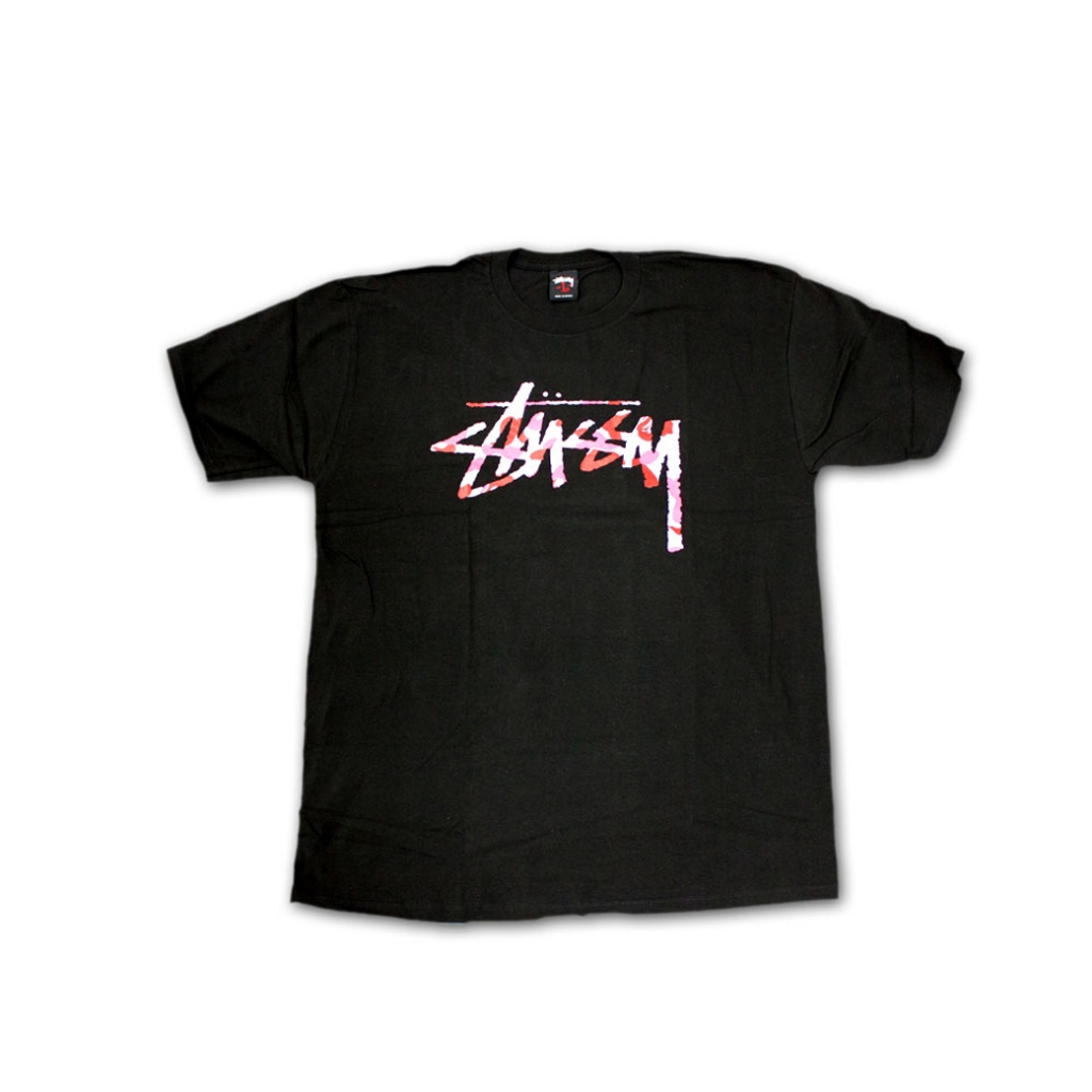 Stussy x Bape 30th Anniversary Stock tee (BLACK/CAMO PINK)