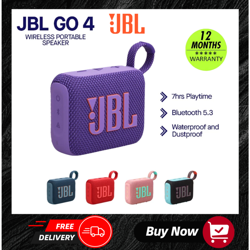 [จัดส่งฟรี]JBL GO 4 ลำโพงบลูทู ธ แบบพกพา.