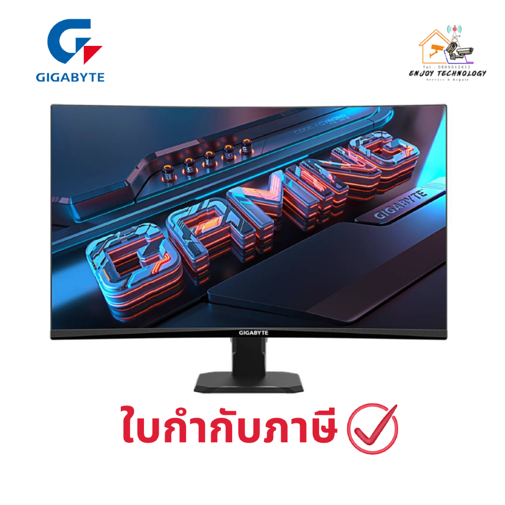 Gigabyte รุ่น GS27FC 27 นิ้ว Gaming Monitor (VA 180Hz Curved) จอมอนิเตอร์ ประกันศูนย์