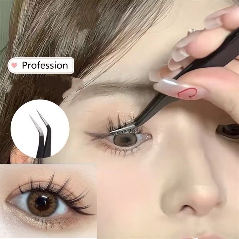 tweezers แหนบขนตาปลอม 11.2ซม. สเตนเลส ปลอดภัย แม่นยํา ป้องกันไฟฟ้าสถิตย์