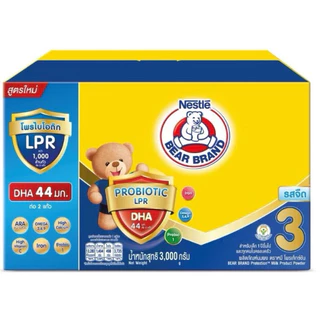 Bear Brand นมผงตราหมี Advice Protection อายุ 1 ปีขึ้นไป สูตร 3 รสจืด/น้ำผึ้งขนาด 3000กรัม