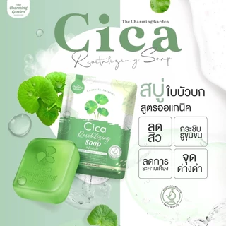 (เซต 10ก้อน) สบู่ใบบัวบก Cica / Tomato สบู่มะเขือเทศ The Charming Garden