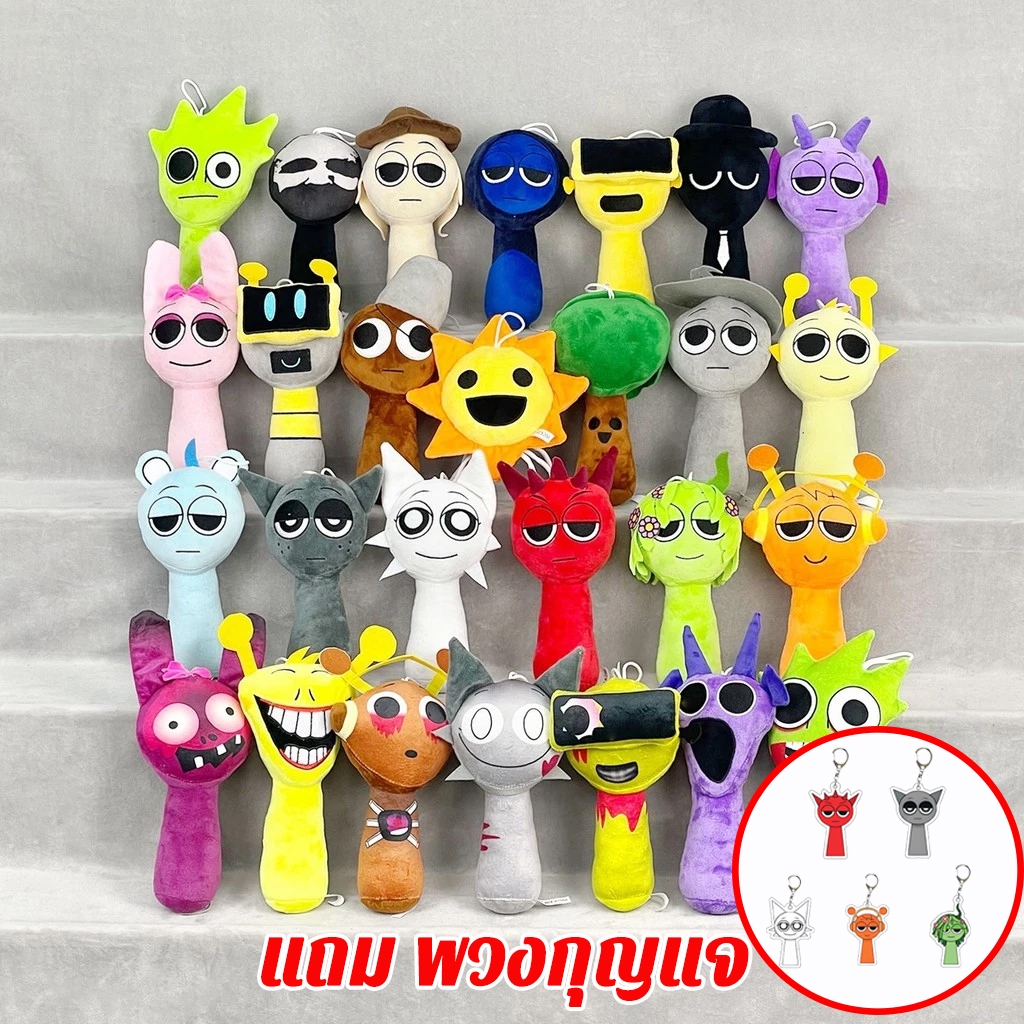 【พร้อมส่งจากไทย】Sprunki Plush Toy Sprunki Incredibox เกมสีเทา Venda Oren ตุ๊กตาตุ๊กตากระเป๋าจี้