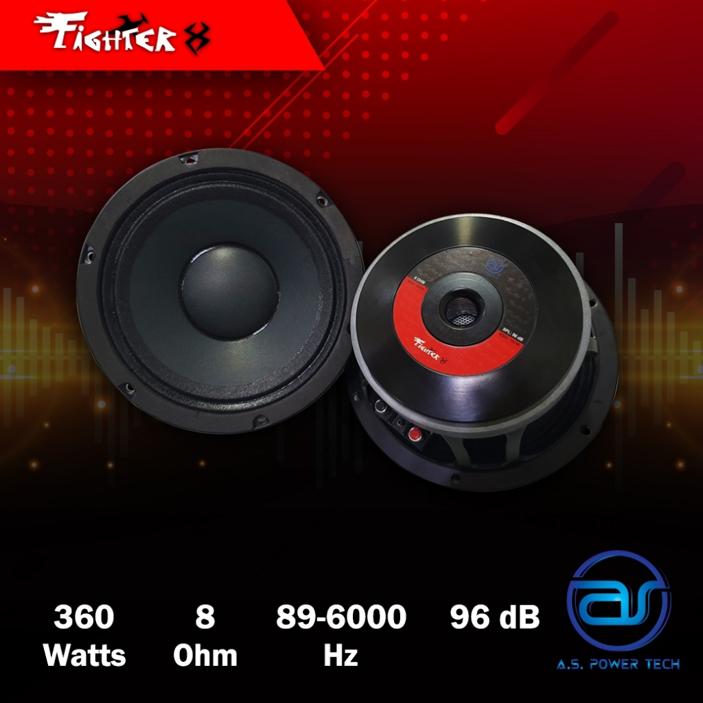 (ราคา/คู่)ตู้ลำโพงกลางแหลมไม้อัดตราภูเขา (พร้อมดอก) ขนาดดอก 8" รุ่น 8RCF