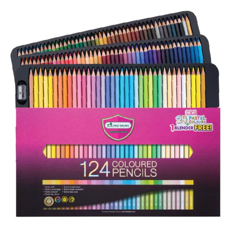 “Master Art” สีไม้ ดินสอสีไม้ Premium Grade 124 สี