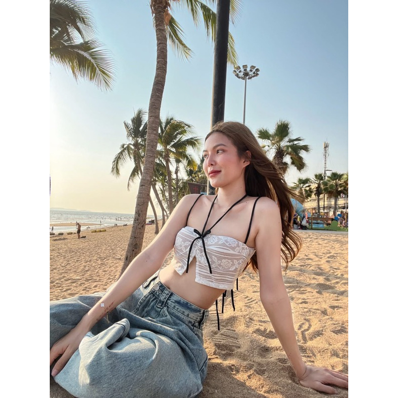 🇹🇭จัดส่งภายใน 24 ชม 🔥🔥Pitcha เฉพาะเสื้อ มือ 1 อก 36-38 พร้อมส่ง⛔️ ใช้โค้ช 30%ได้ ⛔️ เสื้อครอปบราลูกไ