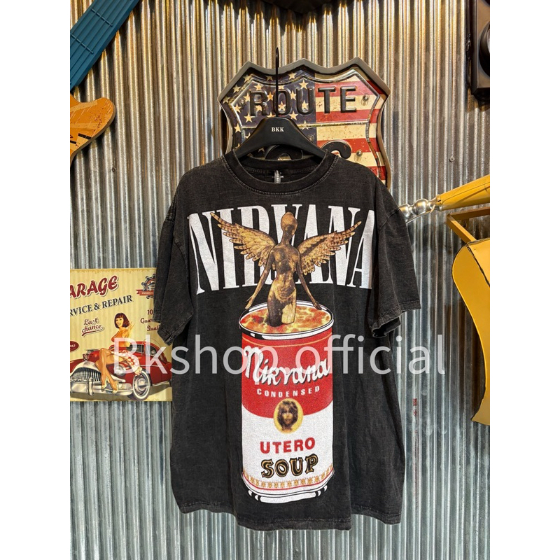 เสื้อยืด ผ้าฟอก ลาย Nirvana soup | BK.shop🌈