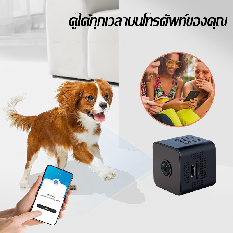 【4K คุณภาพภาพ HD Ultra 】กล้องจิ๋ว เล็กง่ายต่อการวาง กลางคืนชัดเจนมาก กันน้ํา ไวไฟในตัว Camera