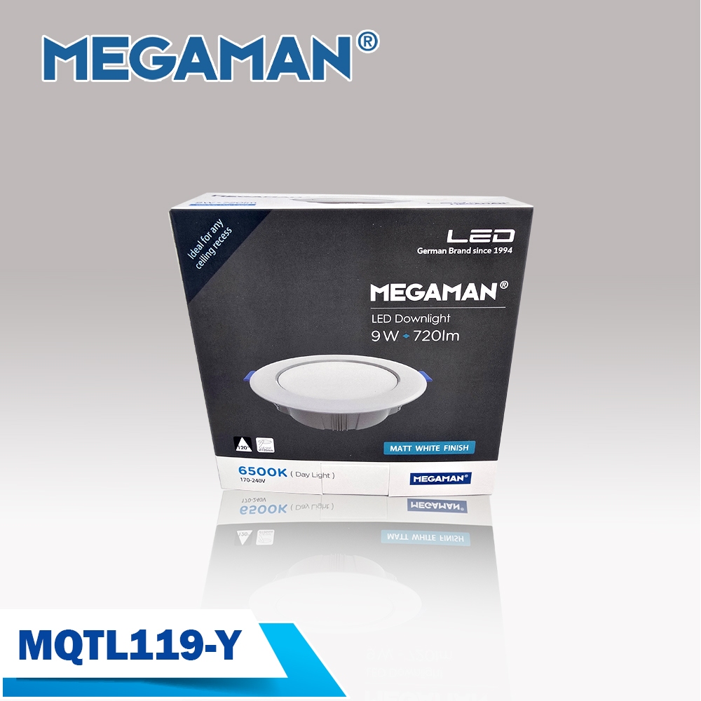 Megaman Downlight  รุ่น MQTL1119Y ขนาด 7W 9W แสง DAYLIGHT ,COOL WHITE , WARMWHITE [พร้อมส่ง]
