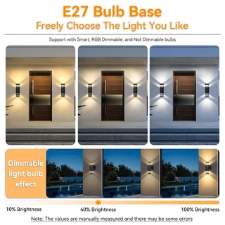 ✨3สี หลอดไฟฟรี ไฟติดผนัง หลอดไฟ led E27 ไฟกิ่งกันน้ำ โคมไฟภายนอก สวน สวนติดผนังกลางแจ้งตกแต่งทางเดิน