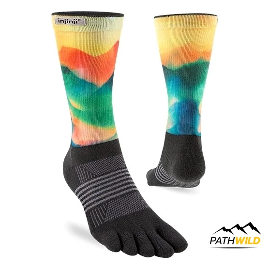 INJINJI TRAIL MIDWEIGHT CREW ถุงเท้าแยกนิ้ว เหมาะสำหรับวิ่งระยะยาว ช่วยลดการเสียดสีระหว่างนิ้วเท้า