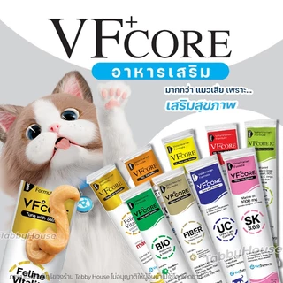 (1ซอง) VFcore ครบทุกสูตร ในรูปแบบขนมแมวเลียรสอร่อย เนื้อทูน่าและแซลม่อนแท้ๆ ทานง่าย น้องๆชอบ