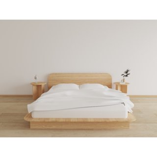 🛏️Po Furniture เตียงมินิมอล 5 ฟุต ฐานสูง 150 mm. เรียบง่ายดู…