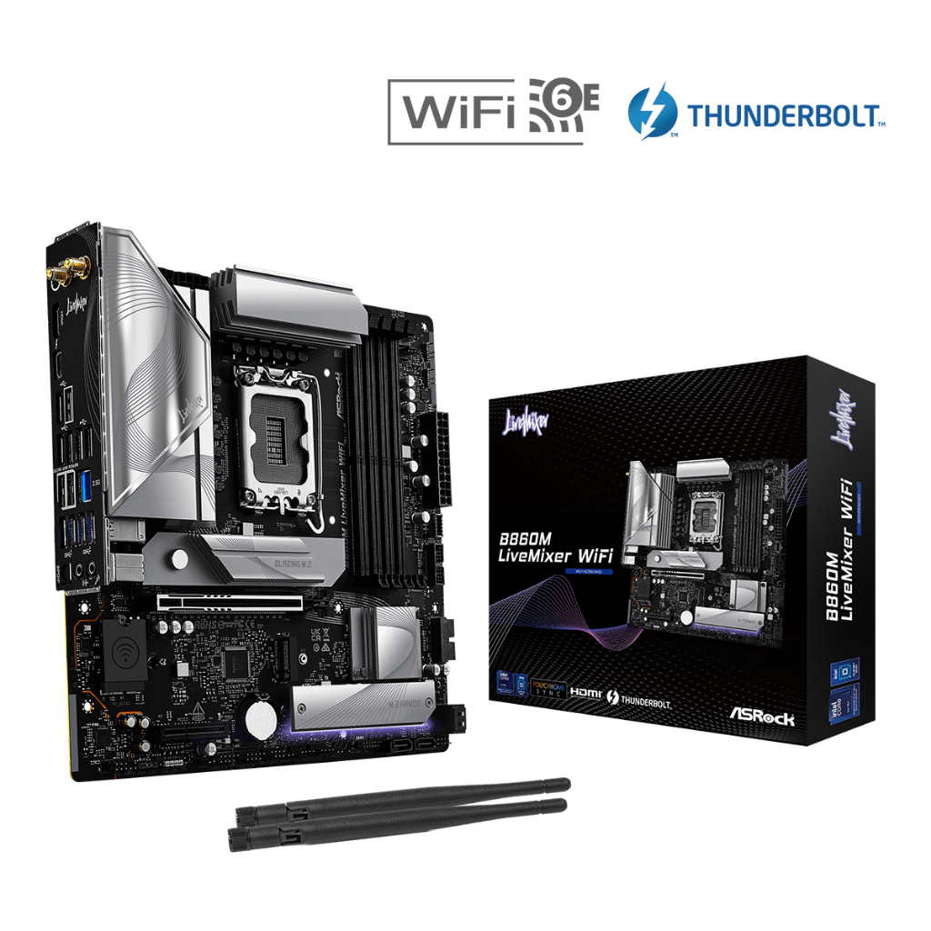 MAINBOARD (1851) ASROCK B860M LIVEMIXER WIFI DDR5