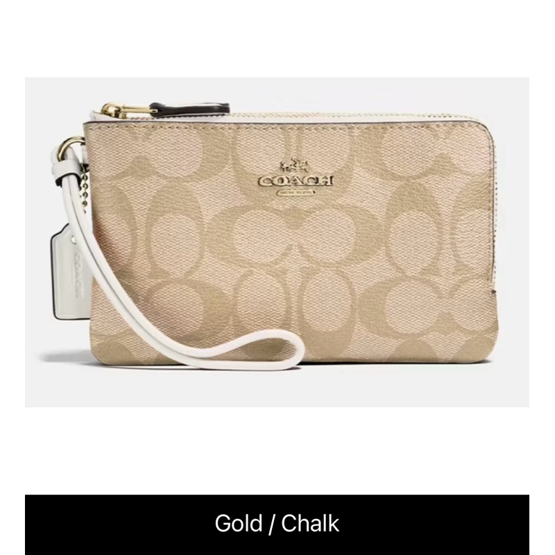 กระเป๋าสตางค์คล้องมือไซส์ s มี 2 ซิป coach