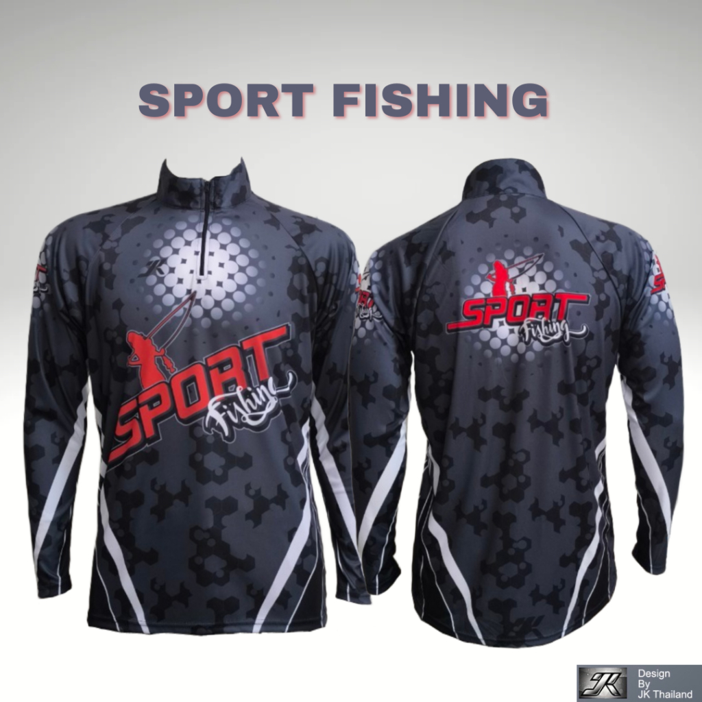 SPORT FISHING เสื้อตกปลาแขนยาว JK Thailand กันยูวีป้องกันรังสี UV 80%