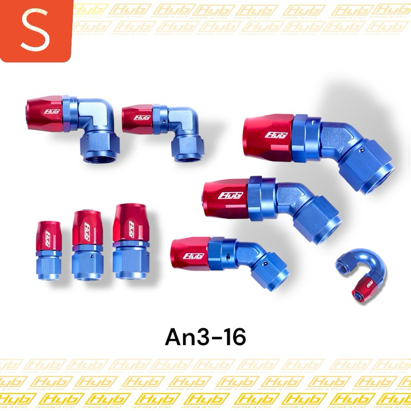 HYB โทนมาตรฐาน สีน้ำเงิน-แดง AN3-16 (ตรง,45,90,150,180องศา) ราคากลางจาก HYB Official มั่นใจได้แท้ 10