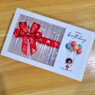 Birthday box กล่องของขวัญใส่เงิน 5 ช่อง พร้อมการ์ด