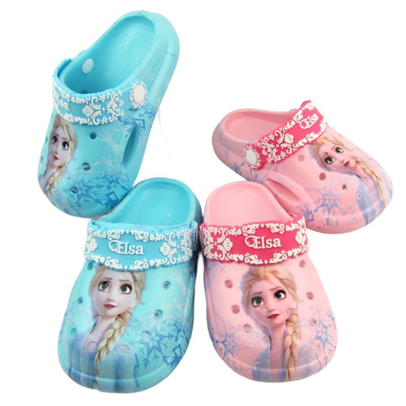 รองเท้าแตะสวมหัวโตเด็กผู้หญิงลายFrozen ขนาด24-35 ของเเท้100%