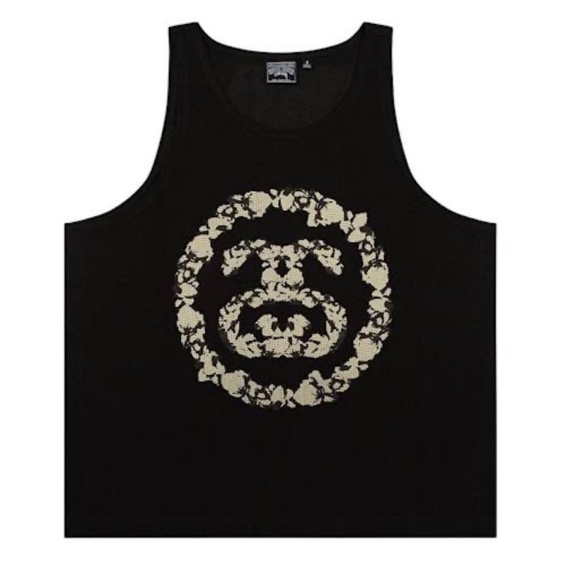 NEW !!!STUSSY DENIM TEAR MESH TANK