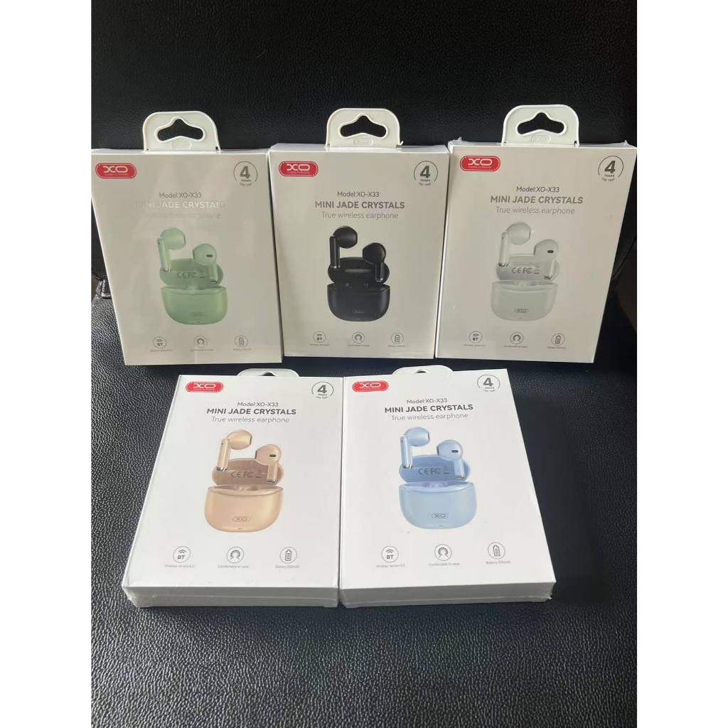 XO -X33 หูฟังบลูทูธ Bluetooth 5.3 สเตอริโอในหูแบบครึ่งตัว ไร้สาย Bluetooth Gaming พร้อมกล่องชาร์จ  ของแท้100%