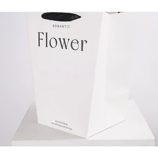 ถุงกระดาษ กระดาษคราฟท์ ใส่ของขวัญ ช่อดอกไม้ มี 2 ขนาด ลายFlower