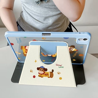 🪐24 ชั่วโมงเคส🪐case iPad Gen11 Air6 11 Air7 ที่ใส่ปากกา แอปเปิล ดัชชุนด์ เคสiPadหมุน 360° Gen9 MINI7