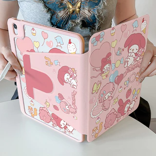 🪐24 ชั่วโมงเคส🪐เคสไอแพด Air7 Air6 Gen11 ที่ใส่ปากกา My Melody เคสiPadหมุน 360° Gen9 Pro11 2024 MINI7