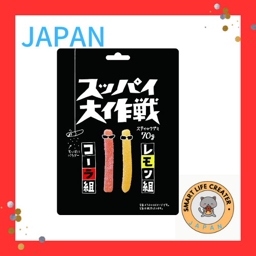 Wang Wang Japan Suppai Daisakusen Cola & Lemon Gummy 70g 【ส่งตรงจากญี่ปุ่น】【Direct from Japan】Sweets