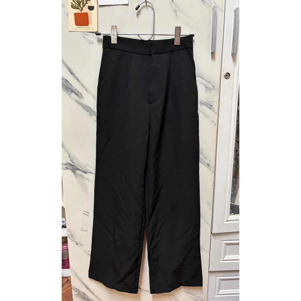 กางเกงผ้า ขายาว สีดำ กางเกงทำงาน ป้าย Jiffy shop