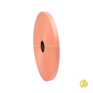 Missribbin New!!!ชุด 6 ม้วน ริบบิ้นเบอร์ 2 เนื้อทราย(สีพาสเทล)ม้วนใหญ่ ตราระฆัง ยาว 300 หลา