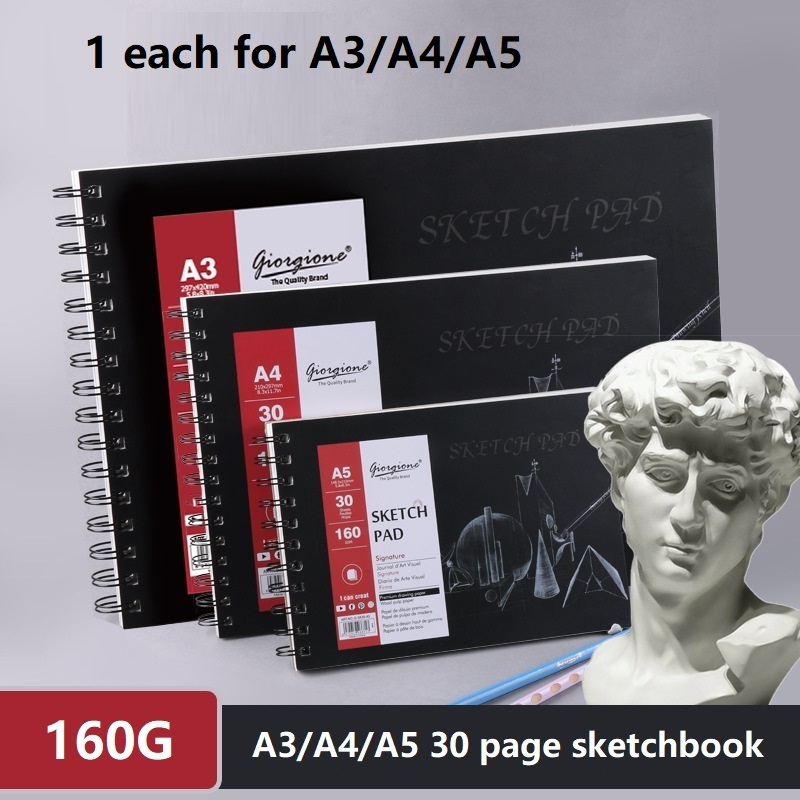 สมุดสเก็ตเครื่องเขียนสมุดสเก็ตA3A4A5 ขนาด30แผ่นกระดาษ160g Sketchbook Sketch Book