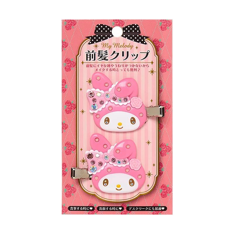 ของแท้นำเข้าจากญี่ปุ่น กิ๊บติดผม กิ๊บเพชรรุ่นใหม่ กิ๊บซานริโอ้ mm mymelody ประมาณ 5.3 ซม. x ลึก 1 ซม. x สูง 4 ซม.