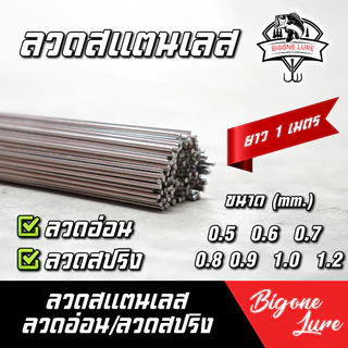 ลวดสแตนเลส ตกปลา แบบนิ่ม และ แบบ สปริง ลวดสเตนเลส 304 ลวดเชื่อม ลวดเติม