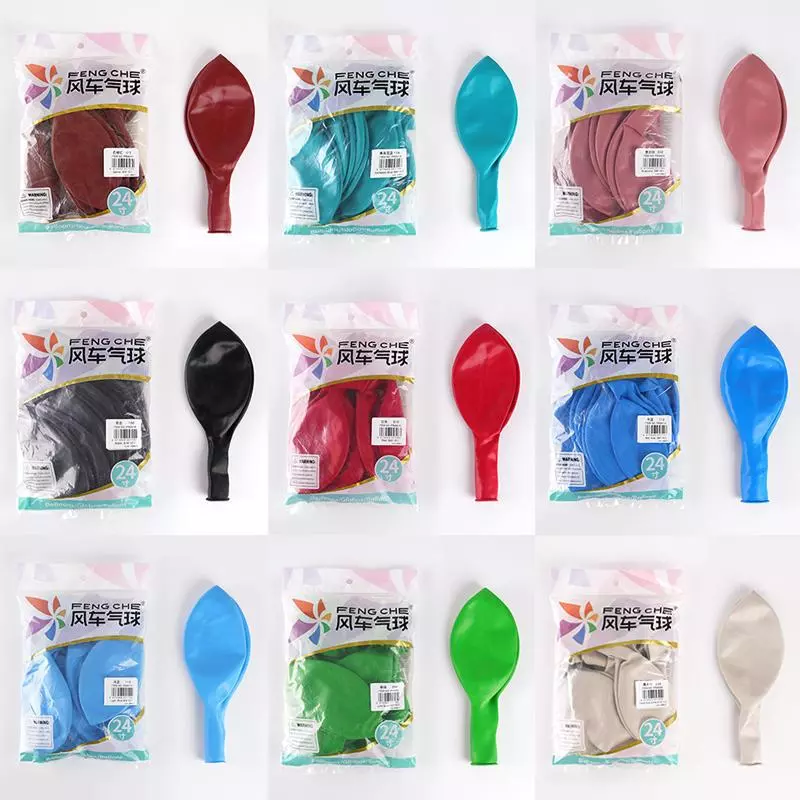 ลูกโป่งยาง ยี่ห้อกังหัน Fengche ขนาด 24 นิ้ว สีมาใหม่ เนื้อหนา คุณภาพเกรดA ที่ร้านลูกโป่งนิยมใช้กัน