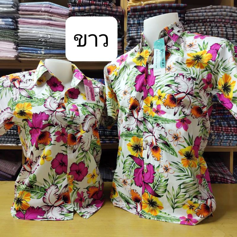 #เสื้อลายดอก#ผ้าคอตตอลCC01เซ็ตสีพาสเทลงานไทย