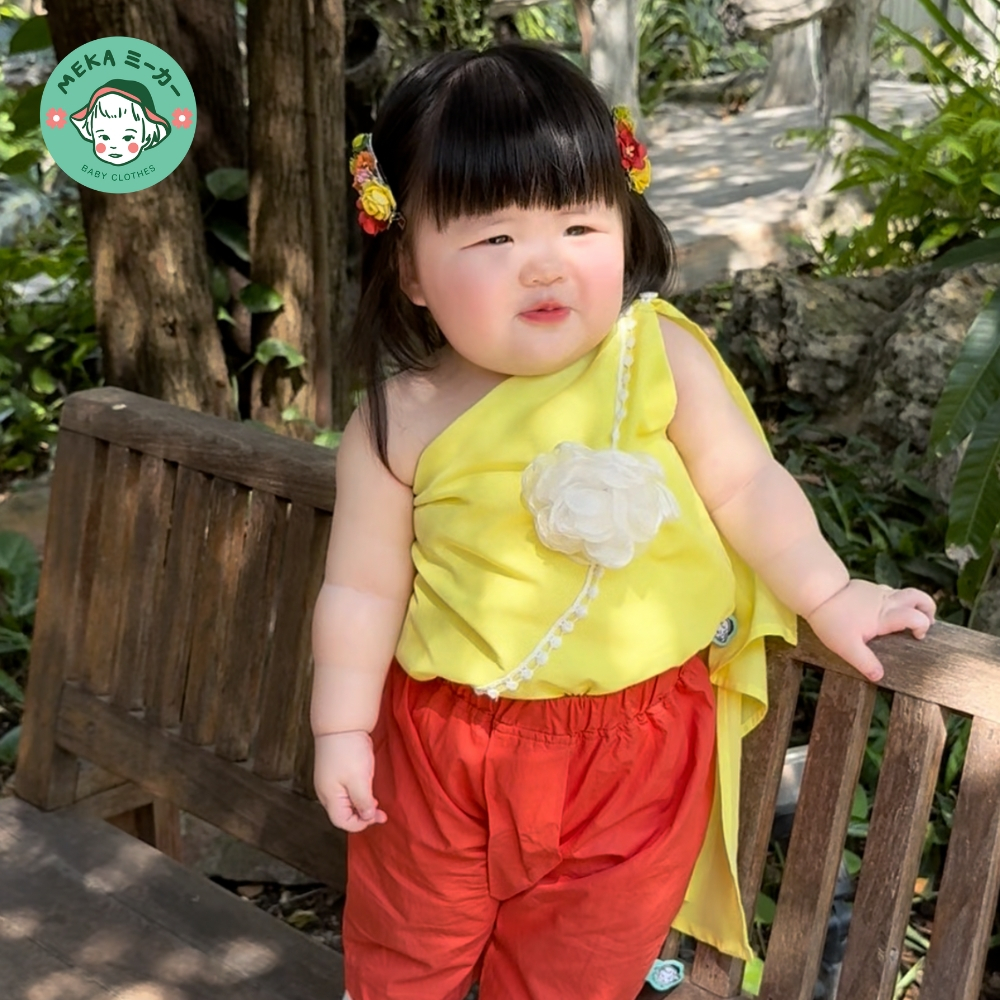 [พร้อมส่ง🇹🇭] สไบเด็ก สำเร็จรูป [18M-12Y] ชุดไทยเด็ก ผ้า𝙋𝙧𝙚𝙢𝙞𝙪𝙢 𝘾𝙤𝙩𝙩𝙤𝙣 𝙆𝙤𝙧𝙚𝙖𝙣 แบรนด์ 𝙈𝙚𝙠𝙖.𝘽𝙖𝙗𝙮 𝘾𝙡𝙤𝙩𝙝𝙚𝙨 - รูปที่ 3