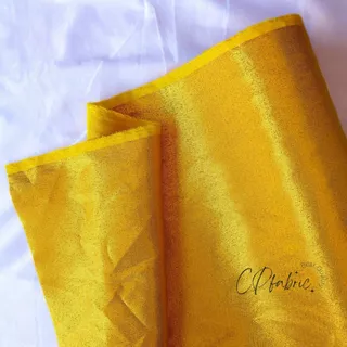 ผ้าตาดพื้น ผ้าดิ้นเงินทอง ผ้าลายไทย (Metallic Fabric) ใช้ทำสไบ โจงกระเบน ประดับ หน้ากว้าง110cm (ขายเป็นหลา)