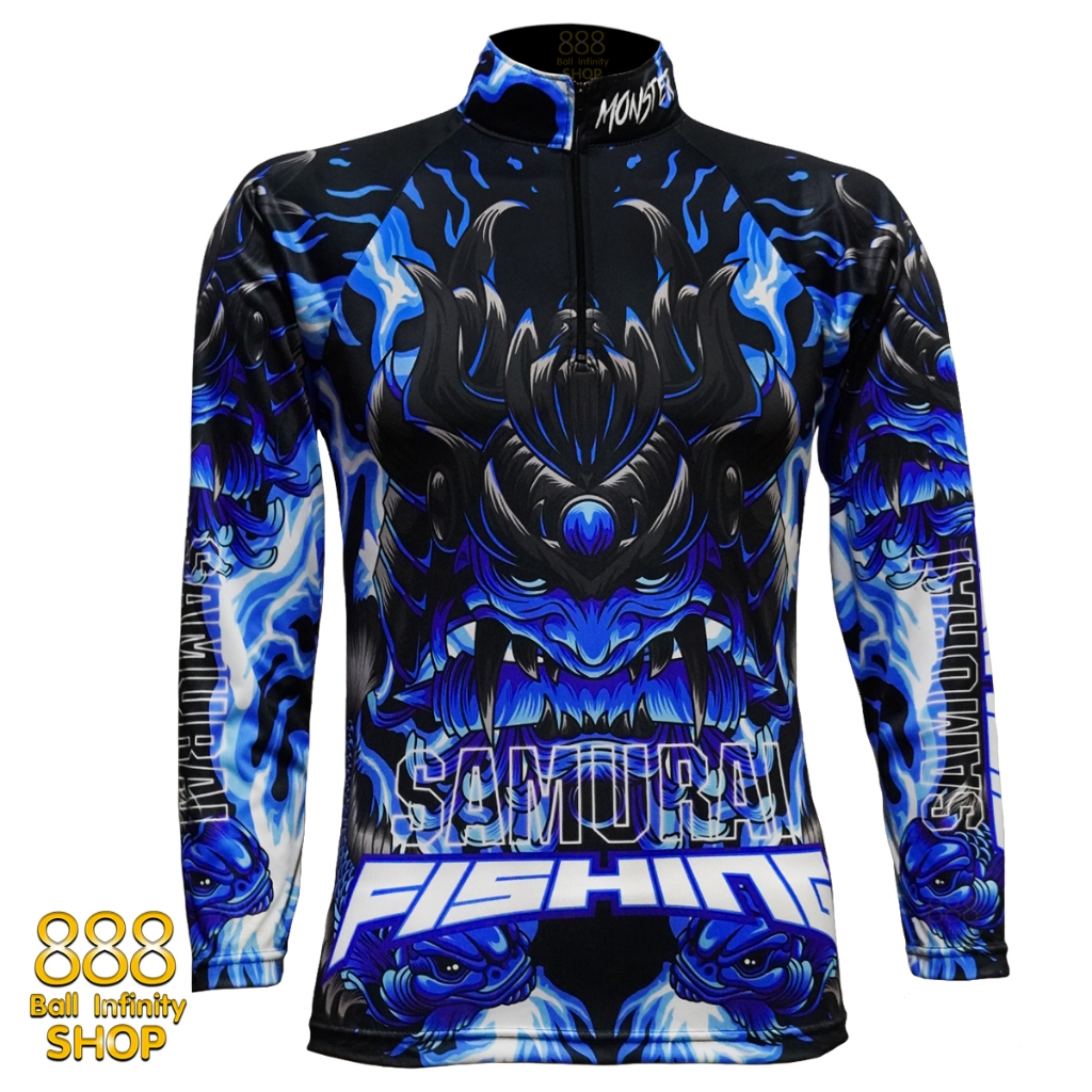 เสื้อตกปลา,ปั่นจักรยาน Set สี 31 Samurai Fishing  มีให้เลือก 4 สี (สินค้าพร้อมจัดส่ง) ป้องกันแสง UV