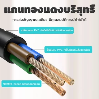 AC สาย POWER 1.5เมตรสายไฟ AC คอม แบบ 3 รู มีTIS 1.5 เมตร ปลั๊ก 3 ขา/ปลั๊ก 2 ขา