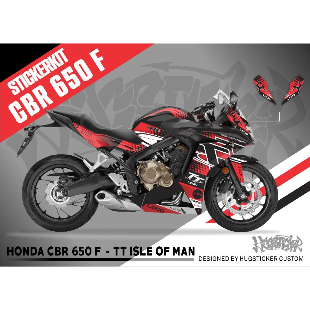 Hugsticker สติ๊กเกอร์ CBR650F ลาย TT ISLE OF MAN