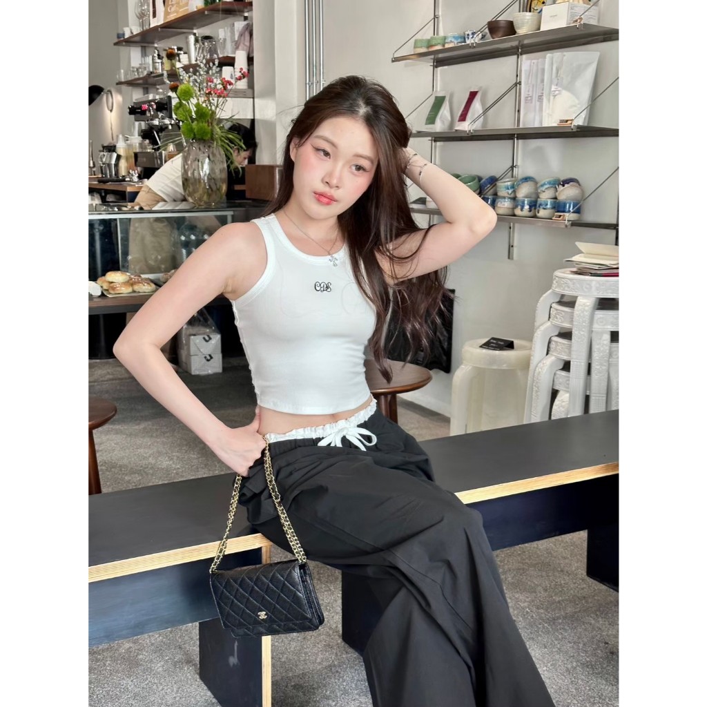 Choosedress A1977 CDS Tank Top เสื้อกล้ามเข้ารูป ผ้ายืด ปักตัวอักษร CDS - รูปที่ 5